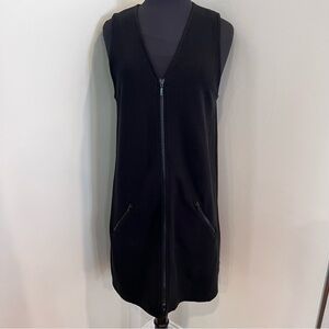 Jones New York sport black front full zip dress